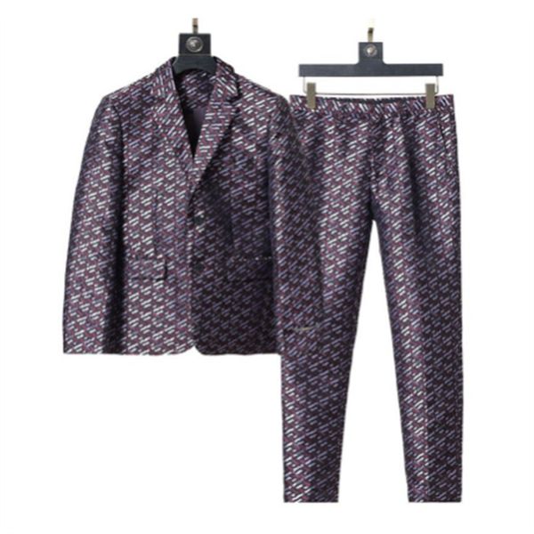 

new mens suits fashion designer blazers tweed groom tuxedos notch lapel classic f letter printing groomsmen wedding/prom/dinner blazer jacke, Gray