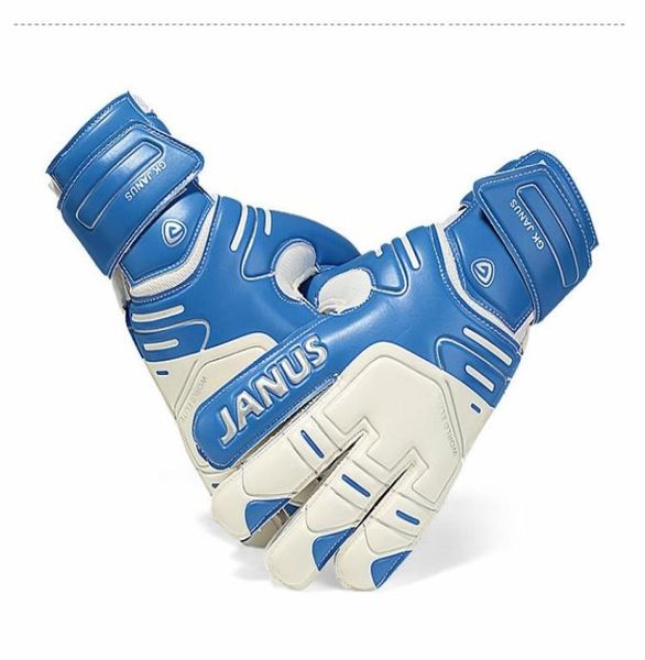 

janus brand professional goalkeeper gloves finger protection thickened latex soccer football goalie gloves goal keeper gloves4735831, Black