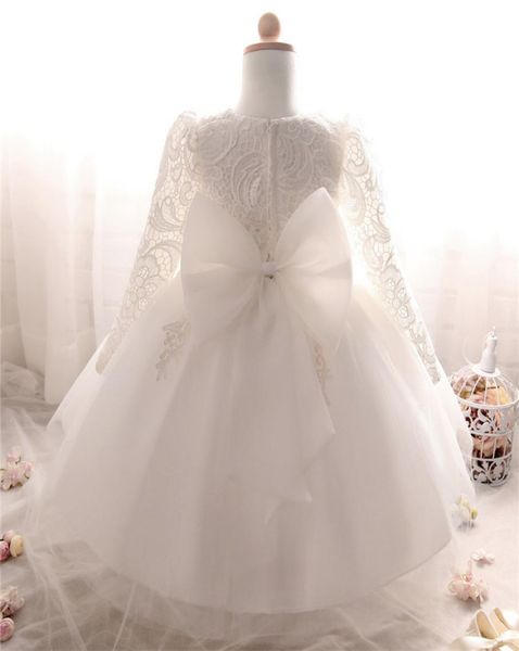 

winter toddler girl baptism dresses beautiful christening gown newborn dress for 1st first birthday outfits baby girl party wear7552297, White