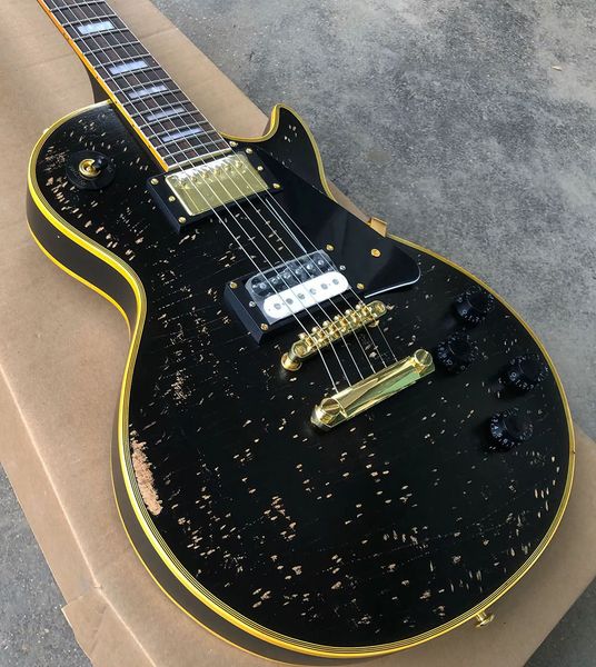

mcqueen - custom black electric guitar, classic, lab, old heavy, r9, oem, ing