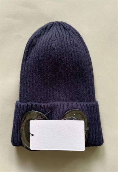 

ccp two lens men caps cotton knitted warm beanies outdoor trackcaps casual winter windproof hats lens removeable8904442, Black;green