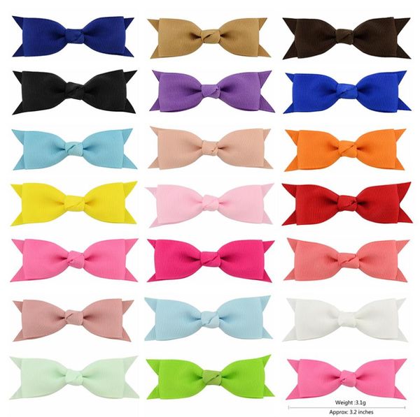 

baby hair clips bow barrettes fish tail bowknot hairpins toddler boutique barrette hair accessories kids headwear  colors kfj218444265, Slivery;white