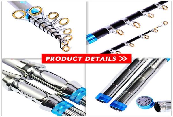 

stainless steelcarbon fiber spinning rods 18m36m medium heavy casting telescopic saltwater fishing rod2728598