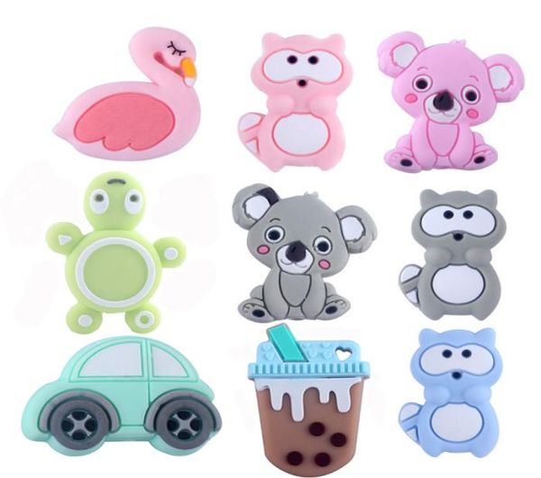 

baby animal teether food grade silicone penguin koala fox car teething toy cartoon safe ecofriendly toys selling 49 styles z19864339