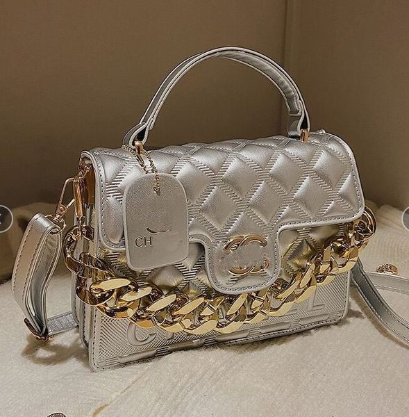 

designer bag tote shoulder messenger handbag fashion brands luxurious men women diamond chain crossbody pu leather bag 7 colour, Black;red