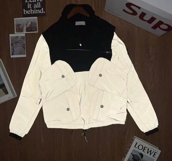 

outdoor mens jacket windbreaker 3m reflective mens jackets designer coat, Black