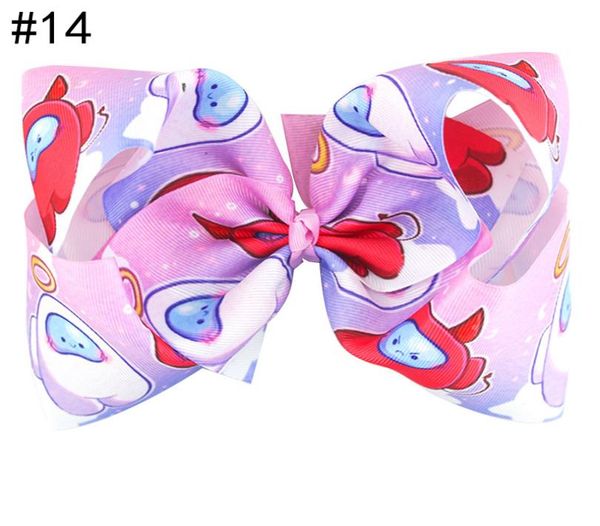 

5pcs 8039039 among big girl hair bows accessories with clip boutique bow hairpins hair ornaments1896294, Slivery;white