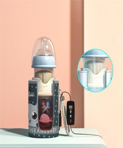 

usb insulation baby bottle warmer glass wide mouth ppsu drop resistant constant temperature quick flush milk cute baby bottle 21102353781