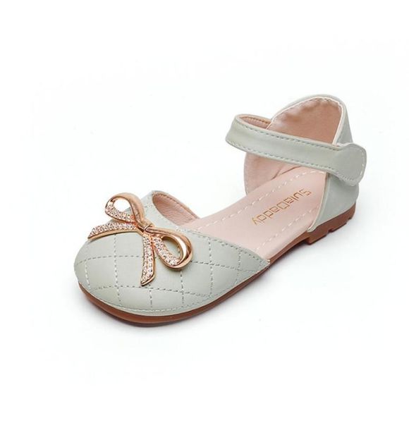 

new girls sandals bow single shoes kids leather shoes children nude sandal toddler girl princess flat dance shoes3557640, Black;red