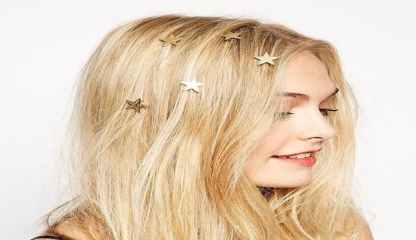 

new 4 pcsset star spiral hair clips for girls golden hairpins women vintage barrette korean fashion haar accessoires2373898, Slivery;white