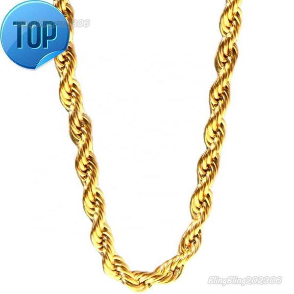 

xinfly custom 6mm thick pure 18k real yellow gold twisted necklace au750 rope link choker chain bracelet jewelry accessories, Silver