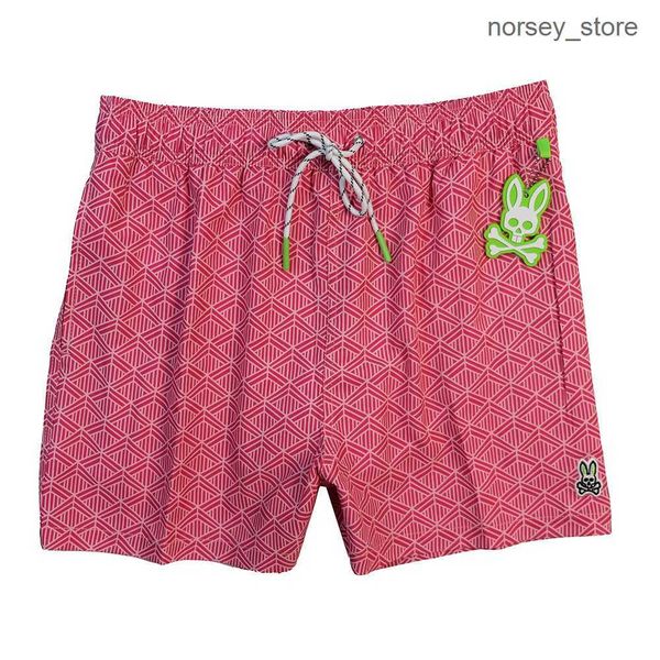 

skull rabbit summer loose elastic shorts men's quick drying printed surfing pants beachwear sports casual psycho bunny cortez l67p, White;black