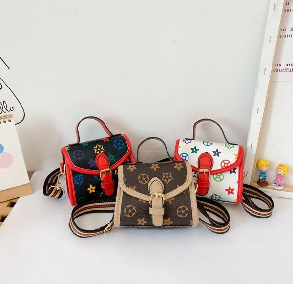 

children designer messenger bag 2020 korean kids flower change purse baby girls flower printed casual fashion single shoulder bag 1148404, Black
