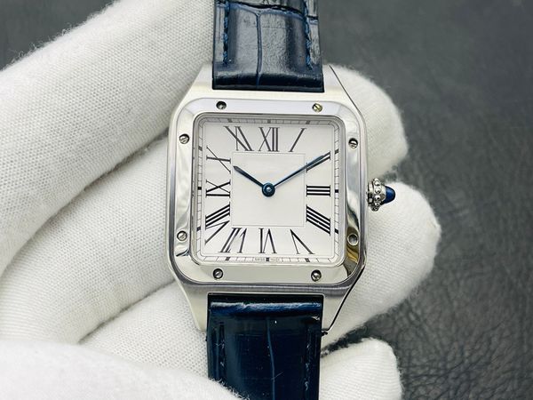 

v9 factory wssa0022 luxury mens watch swiss quartz movement square wristwatch sapphire crystal 316l stainless steel watches waterproof itali, Slivery;brown