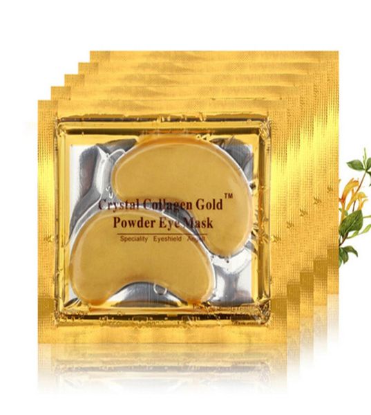 

gold moisturizing eye mask eye patches crystal collagen hydrating face masks antiaging wrinkle skin care9443257