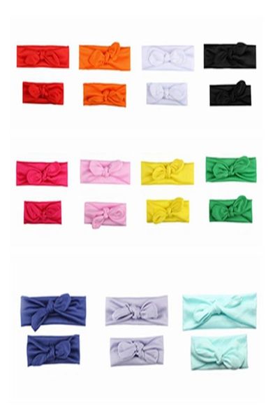 

2pcs mama baby headwear toddler girls mom elastic bow knotted hair band headband fashion princess bow children headwear7821207, Slivery;white