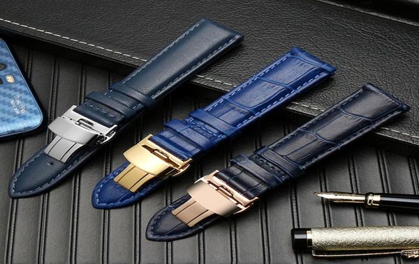 

watch bands genuine leather bracelet blue color strap for citizen rossini watchband 14 16 18 20mm 21m 22mm 23mm band whole8332031, Black;brown