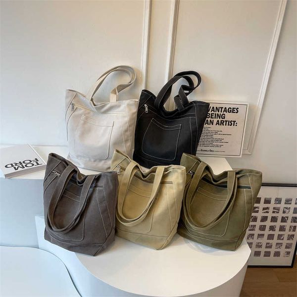 

new cloth bag high capacity bag new fashion bag women's versatile canvas bag college student class form