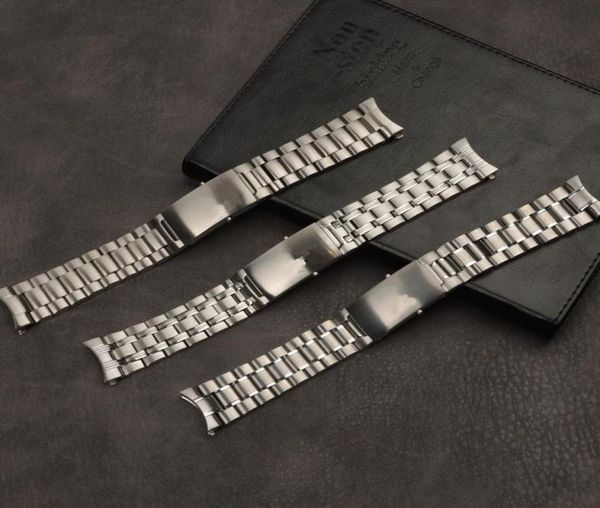 

whole 20mm 22mm silver stainless steel watch band for fit ogm strap speedmaster ocean watchband7296988, Black;brown