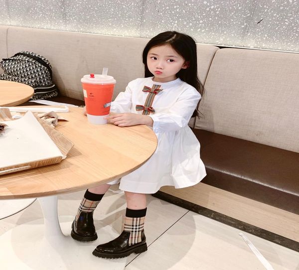 

new summer autumn girls dresses fashion long sleeves dress bow baby kids girls toddler white princess paty clothes7358777, Red;yellow