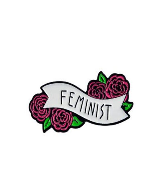 

elegant red rose pin rose to send beautyquot feminist quotbadges lapel brooch enamel pin denim bag cap jewelry gift for women 6515717