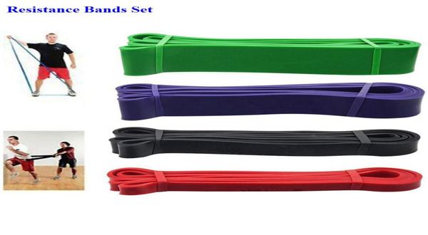 

1 set natural latex rubber elastic fitness resistance bands crossfit strength power lifting pull up gym training resistance band3374592