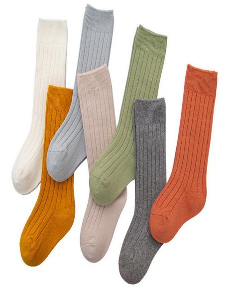 

children solid breathable socks baby girls039 cotton stocking baby socks children soft long infant casual stocking socks for 03204827, Pink;yellow