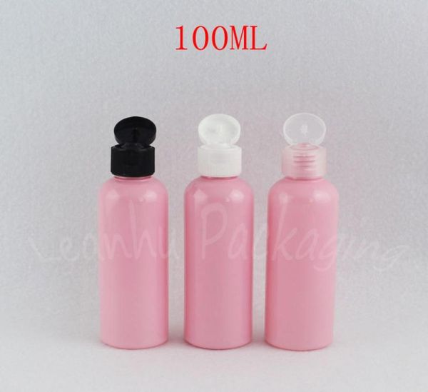 

100ml pink plastic bottle with flip cap 100cc empty cosmetic container toner lotion packaging 50 pclot 1923695