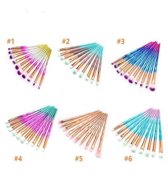 

10pcsset diamond makeup brushes set foundation blending powder eyeshadow contour concealer blush cosmetic beauty make up tools2342899