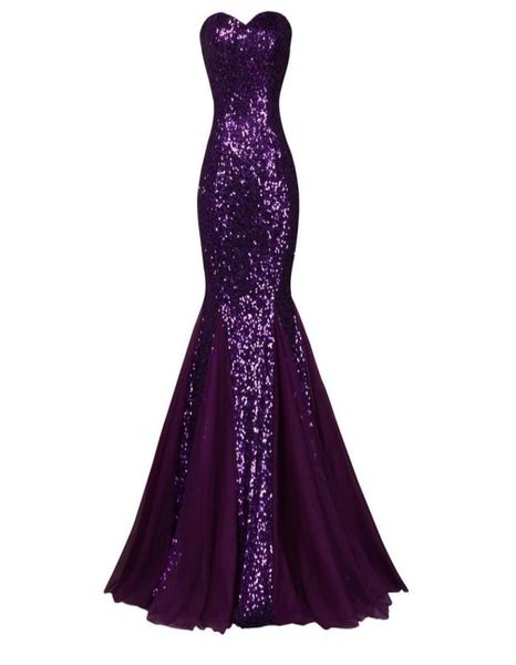 

real sequins purple mermaid prom dresses long strapless floor length corset evening gowns8279374, Black