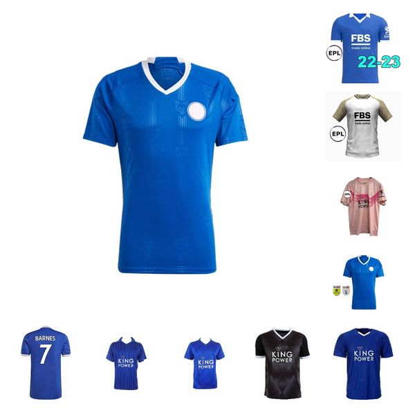 

leicesters city 2023 2024 soccer jerseys vardy tielemans maddison barnes 22 23 24 maillot de foot gray 15 16 17 18 19 20 vintage football sh, Black;yellow