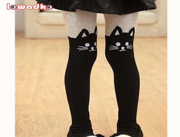 

spring girls tights kids cartoon tights for girls baby cat elastic waist knitted stitching pantyhose stocking2140786, Blue
