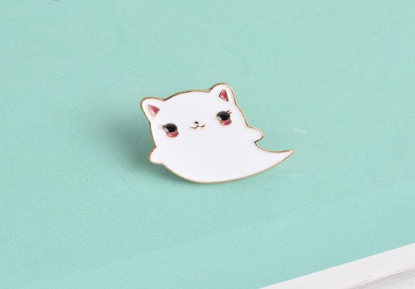 

personality enamel special brooch cat ghost white lapel badge gift for kids girl cute pretty pins7611290, Blue