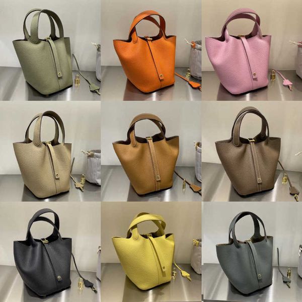 

designer picotin lock bags cordio new vegetable basket locomotive wax line leather handheld women's bag fashion trend large capacity h