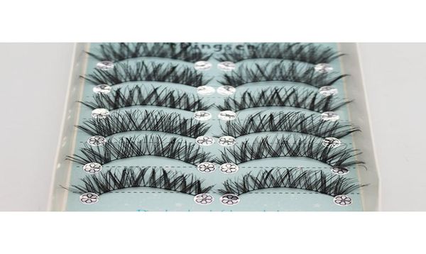 

short false eyelashes messy cotton stem 10 pairs h92 dingsen beauty tools4191469