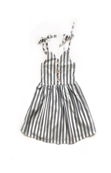

cute toddler baby girls kids striped sleeveless summer short mini dress skirt6579209, Red;yellow