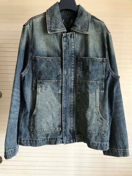 

23ss paris italian jeans blue jacket jeans casual street fashion pockets men women couples casual wear l0628, Black;brown