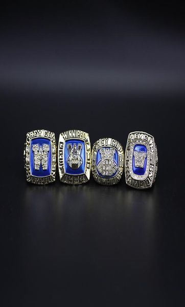 

4pcsset 1962 1984 1988 1990 winnipeg blue bombers canada grey cup football championship ring fans collection birthday festival gi1180111
