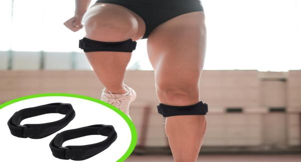 

elbow knee pads 1 pair patella strap adjustable sports pad support for running4586630, Black;gray