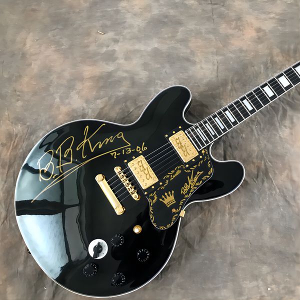

shipping 3 days wholesale 5-speed switch flat paintmatte black lp electric guitar b.b. king signature electric guitar