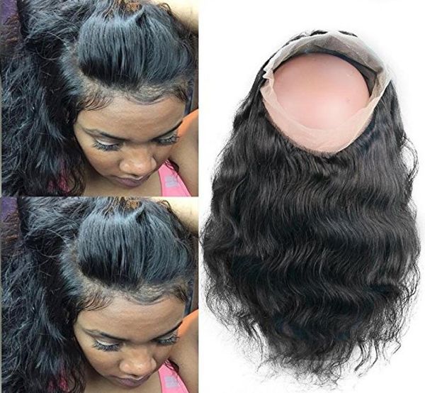 

brazilian malaysian virgin hair extensions 360 lace frontal closure body wave ear to ear closure 360 closure lace frontal1853081, Black;brown