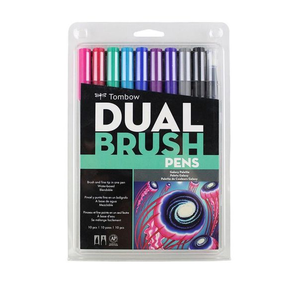

gift sets japan dual brush pen abt 10 color set galaxy instagram marker for lettering art design wstp8324963