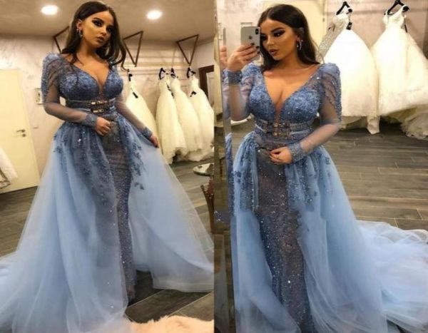 

south african black girls long sleeves prom dress v neck holidays graduation wear evening party gown custom made plus size8298224