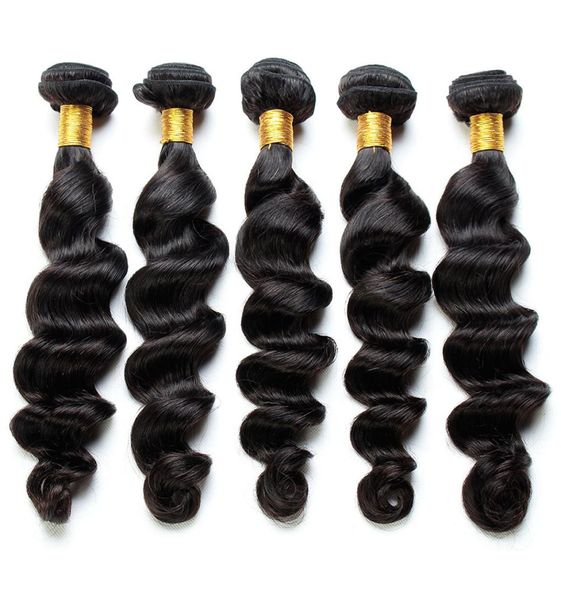 

virgin hair loose deep human hair weave 10 bundles peruvian brazilian malaysian hair weft grade 10a6431901, Black