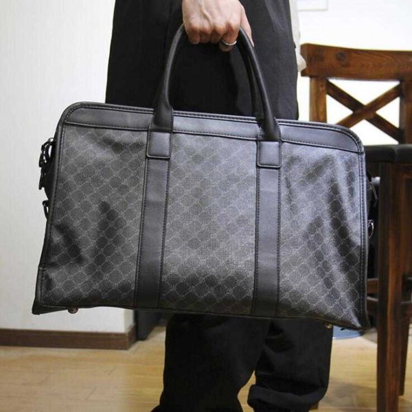 

mens leather shoulder bags outdoor fitness sports business trip leisure travel bag simple atmosphere plaid fashion handbag street trend polk