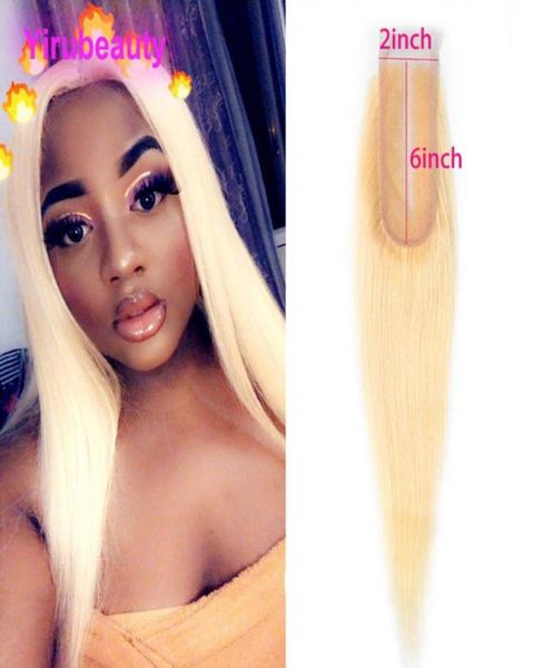 

raw indian virgin human hair closures 2x6 silky straight 613 blonde 2 by 6 lace closure middle part 1022inch4362445, Black;brown