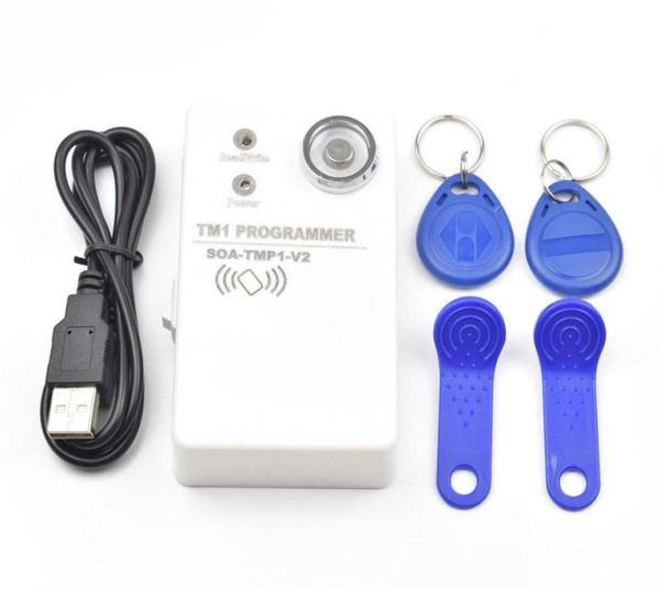 

ds1990a tm ibutton copier 125khz rfid reader writer 2 pcs rw1990 blank cards 2 pcs 125kz em4305 keyfobs4018883