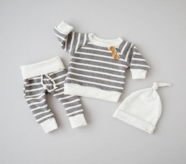

newborn baby boys clothing set cotton toddler outfit kids fall boutique clothes infant sleepwear pajamas5199960, White