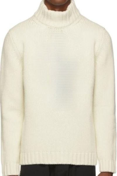 

autumn and winter new men's and women's knitted sweater turtleneck, White;black