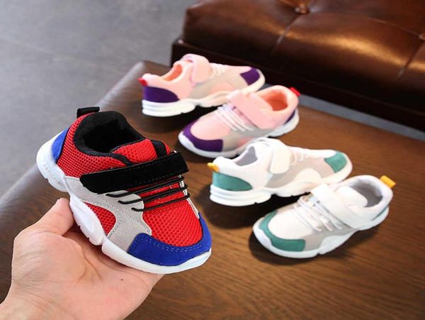 

16 years old spring autumn children toddler girls boys breathable and antiskid sneakers baby sports shoes inner length 13518cm4634104, Black;red